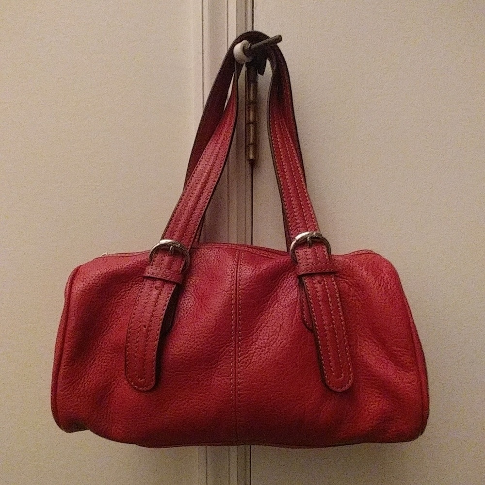 Tignanello Red Leather Satchel